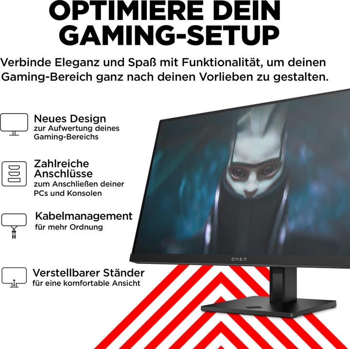 Image du produit HP OMEN/24/23,8"/IPS/FHD/165Hz/1ms/Black/2R (1920 x 1080 pixels, 23.80")