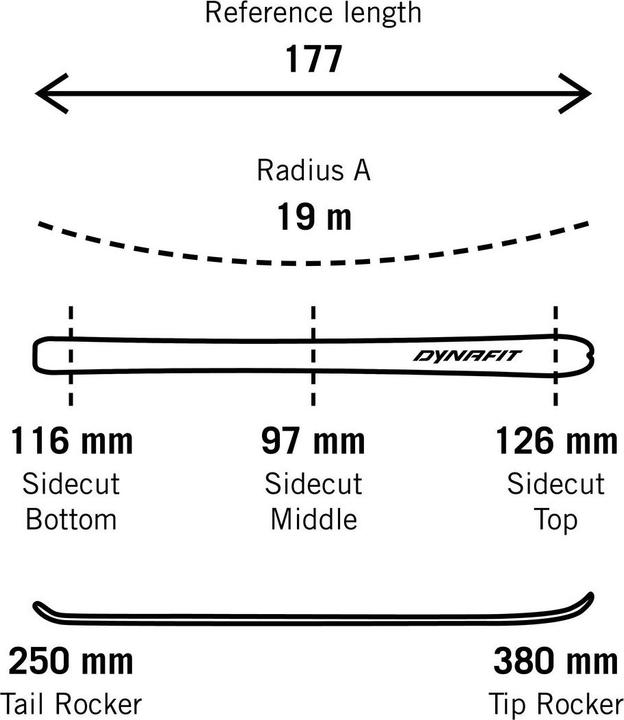 Immagine prodotto Dynafit Sci da turismo Radical 97 (170 cm, Senza rilegatura)