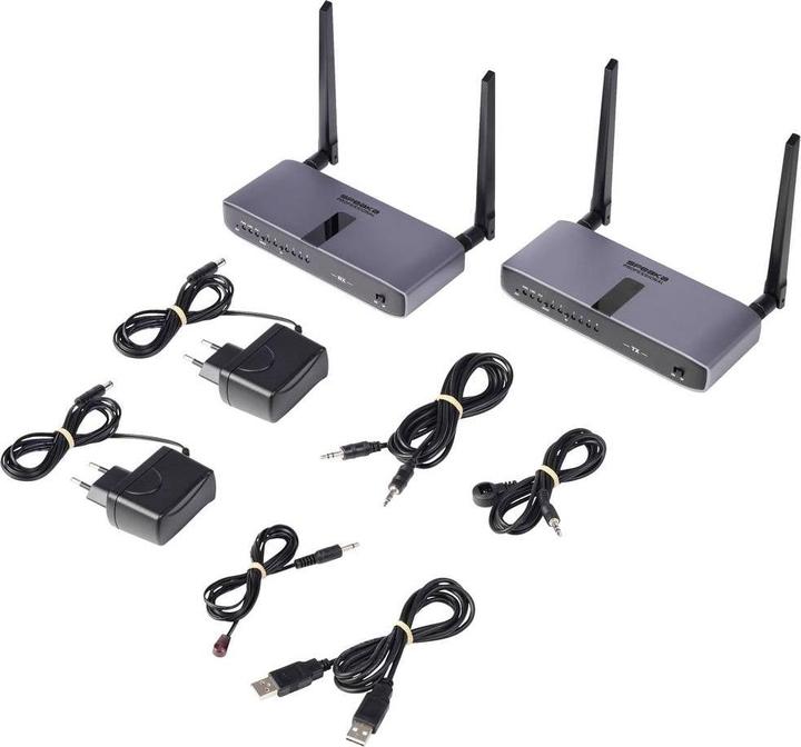 Actual product image SpeaKa Professional SP-HWE-800 HDMI Wireless Transmission (Set) 150m 5180MHz, 5240MHz 1920 x 1080 Pixel S (150 m, HDMI 1.4a)