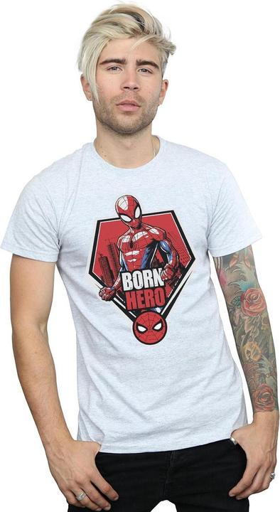 Actual product image Mens Spider-Man Born Hero T-Shirt (L)