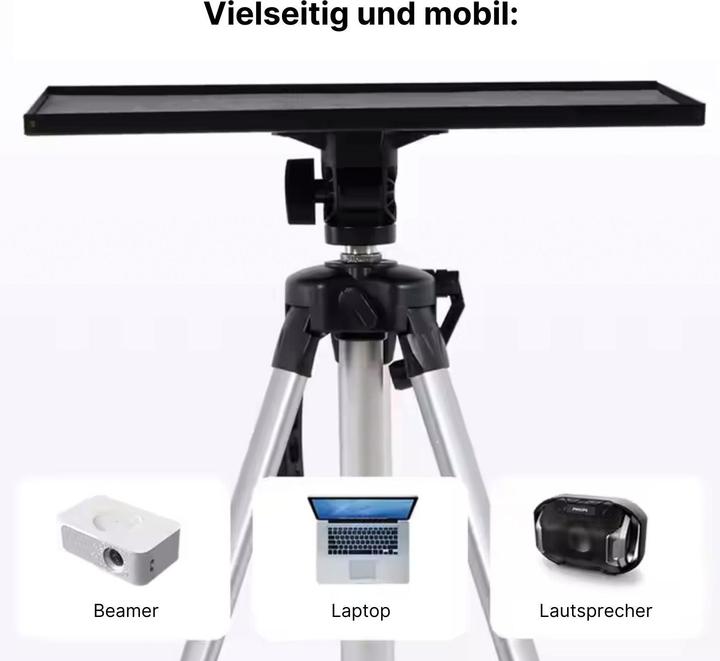 Immagine prodotto Hermex Projektorständer Beamerhalterung Teleskopstativ Laptopständer (Supporto per pavimento)
