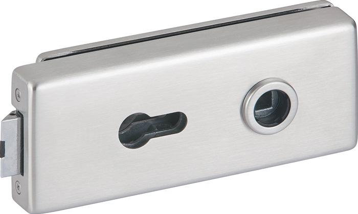 Hermat Serratura per porte in vetro 6083 PZ-Genova VA ma PZ DIN L/R (Cilindro profilato)