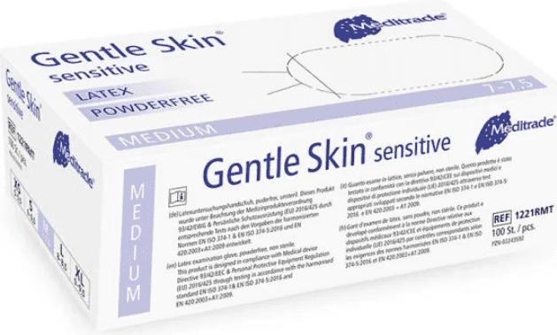 Produktbild Meditrade Gentle Skin Untersuchungshandschuhe latex weiss sensitive (S)