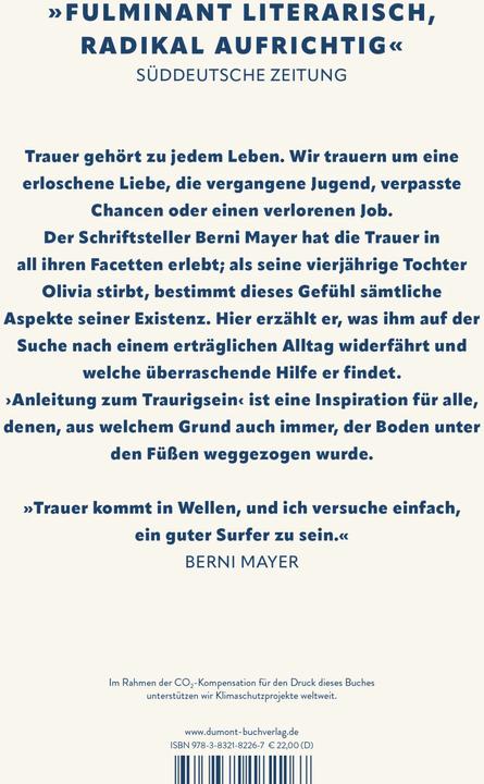 Actual product image Anleitung zum Traurigsein (German, Mayer, Berni, 2023)