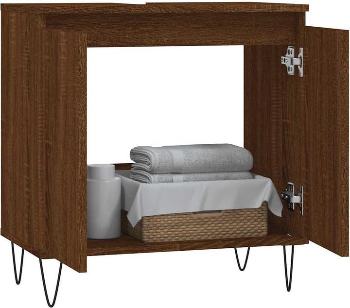 Actual product image VidaXL Badschrank Braun Eichen-Optik 58x33x60 cm Holzwerkstoff (58 x 33 x 60 cm)