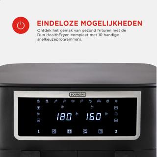 Actual product image Bourgini Duo Health Fryer 2x4.0L