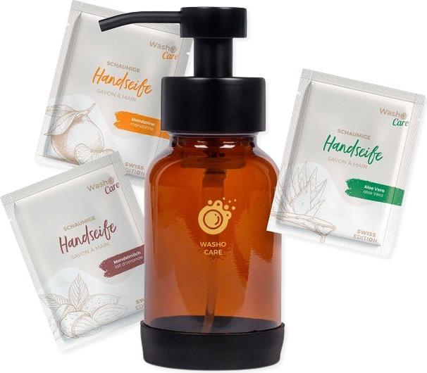 Washo Handseife Swiss Edition Starter Set (Handseife Nachfüllpackung, Flüssigseife, 200 ml)