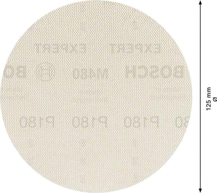 Image du produit Bosch Professional Zubehör EXPERT M480 Filet de ponçage pour ponceuse excentrique, 125 mm, G 180, 5 pièces (180)