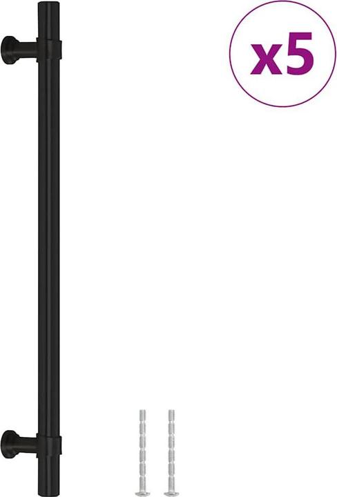 Produktbild VidaXL Möbelgriffe 5 Stk. Schwarz 192 mm Edelstahl,Farbe