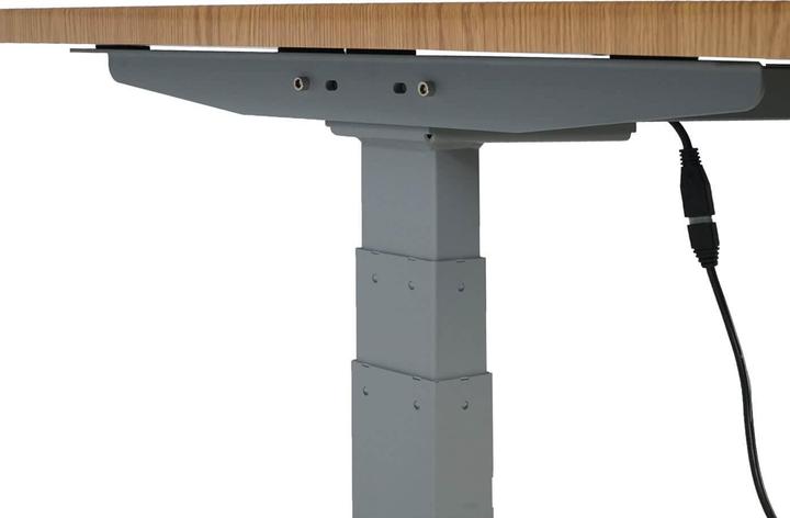 Image du produit Swisshandel24 Bureau, table d'ordinateur, hauteur réglable électriquement 160x80cm 53kg structure marron, gris (160 x 80 x 121 cm)