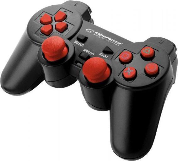 Esperanza EGG107R - 5901299947197 TROOPER VIBRATION GAMEPAD FOR PC COMPUTERS/PS3 RED (PC, PS3)