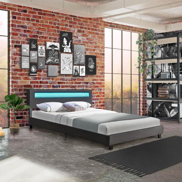 Actual product image Juskys Upholstered bed Paris (160 x 200 cm)