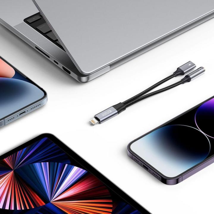 Produktbild Tech-Protect UltraBoost Lightning (male) / 3.5mm mini jack (female) - Lightning (female) cable - bla (Lightning, 3.5mm Klinke, Lightning)