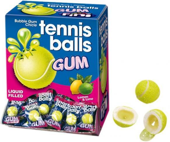 Actual product image FT Tennis ball chewing gum (200 pcs., 1000 g)