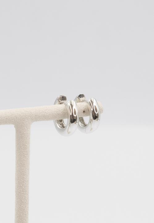 Actual product image Muau Creoles (White gold)