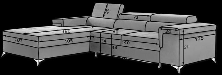 Produktbild ELTAP Ricardo (Bettsofa, 4-Sitzer, Ecksofa)