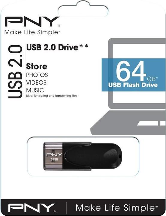 Actual product image PNY Attaché 4 (64 GB, USB-A, USB 2.0)