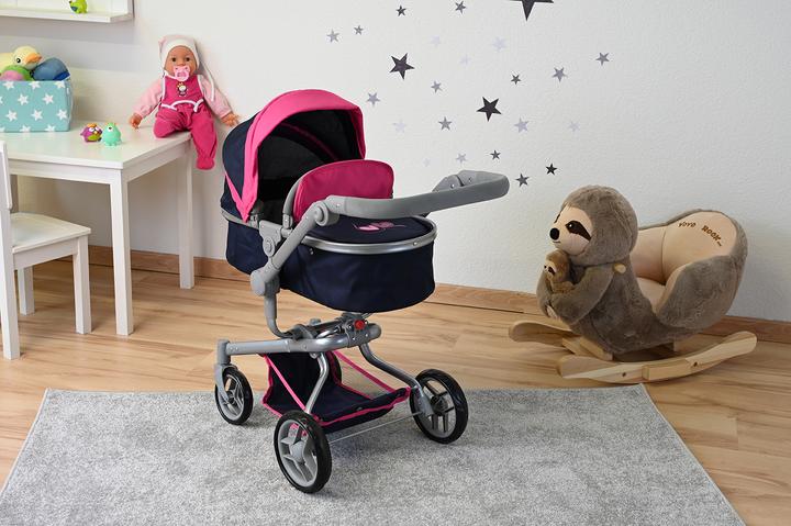 Image du produit Knorrtoys Poussette de poupée Boonk - flying hearts blue pink