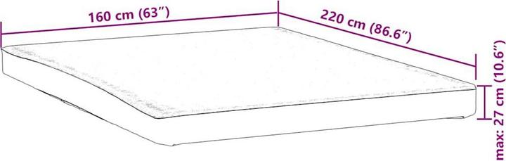 Immagine prodotto VidaXL Protezione per materasso Topper per materasso Protezione per materasso 160x220cm Impermeabile (160 x 220 cm)