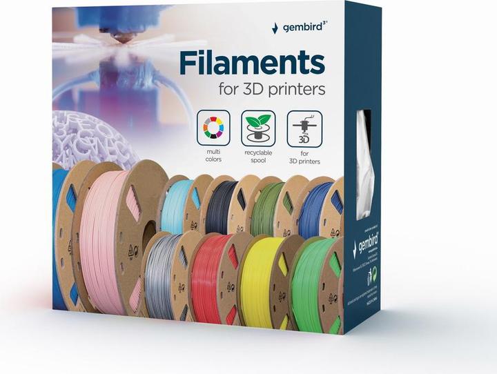 Immagine prodotto Gembird Filamento Flashforge PLA-plus, nero 1,75 mm, 1 kg (PLA+, 1.75 mm, 1291 g, Nero)
