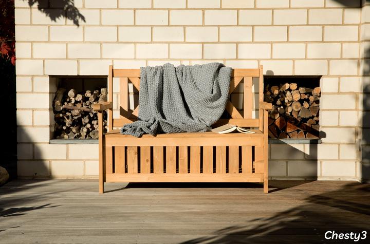 Produktbild Needs&Wants Gartenbank "Chesty3" mit Truhe u. Abdeckung, Tanne (braun)