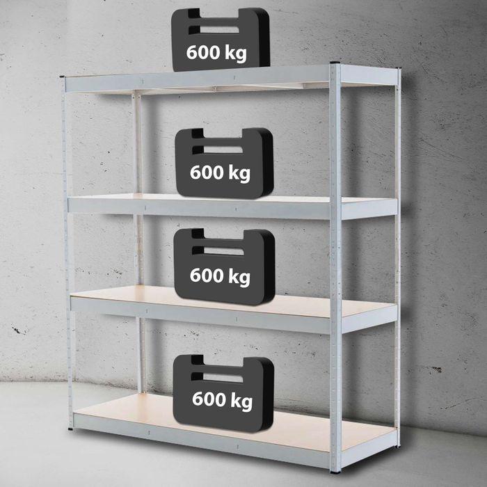 Produktbild Swisshandel24 Schwerlastregal 160x60x180 cm, weiss