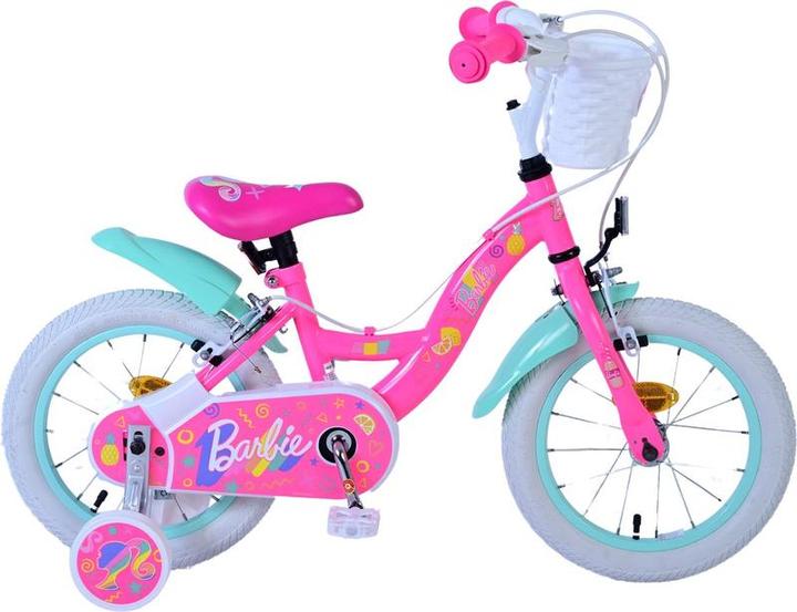 Barbie Children's Bicycle - Mädchen - 14 Zoll - Pink - Zwei Handbremsen (31455 sicher)