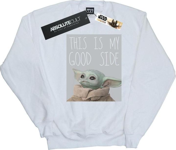 Actual product image Star Wars Mens The Mandalorian The Child Good Side Sweatshirt (L)