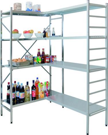 Scaffale di base in acciaio inossidabile per la conservazione degli alimenti