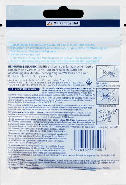 Immagine prodotto dm Dontodent Spazzolini interdentali (32 x, 0.60 mm)
