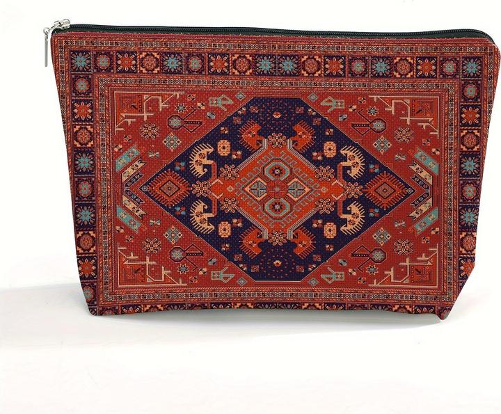 Only-Bags.Store Bohemian Persian Print Cosmetic Pouch| Haltbar, leicht, wasserdicht Polyester Make-up Tasche mit