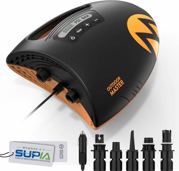 Produktbild Outdoor Master The Shark Elektrische Luftpumpe SUP Pumpe Hochdruck mit 20PSI 12V DC