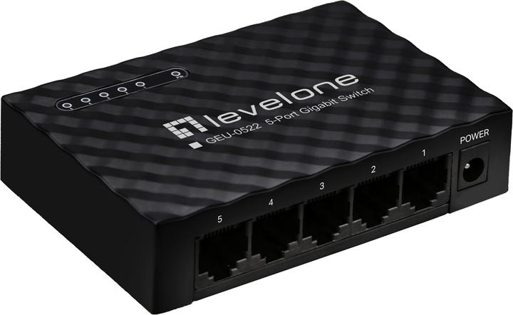 Image du produit LevelOne GEU-0522 : Commutateur Gigabit à 5 ports (5 Ports)