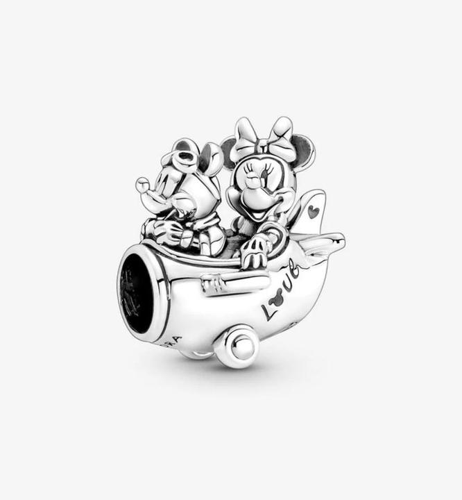 Actual product image Pandora Charm Disney Mickey Mouse & Minnie Mouse airplane (Sterling silver 925)