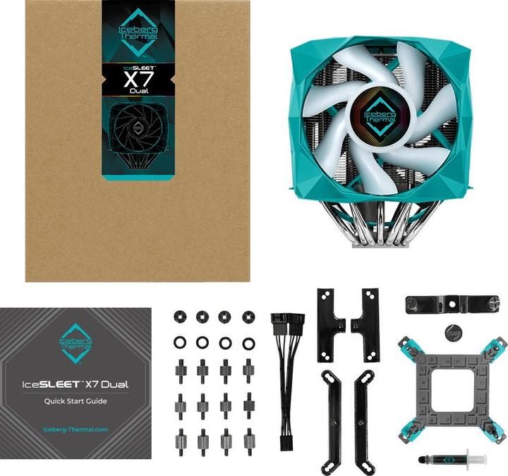 Immagine prodotto Iceberg Thermal IceSLEET X7 Dual - RGB - AM4/Intel (166 mm)