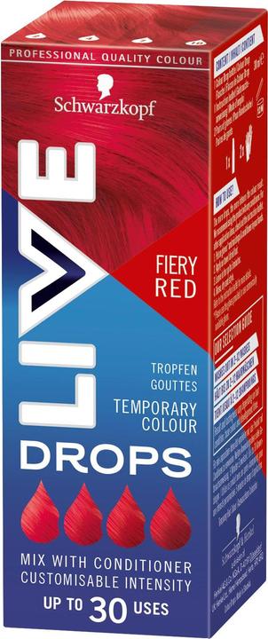 Schwarzkopf Live Temporary Colour Drops Crystal Blue (Fiery Red)