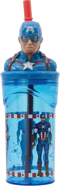 Actual product image Stor Avengers ""Invincible"" Captain America 3D Figure (360 ml) - Drinking Cup