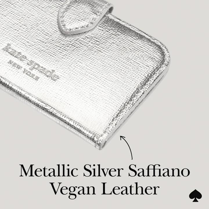 Actual product image Kate Spade Morgan MagSafe Wallet – Magnetische Geldbörse (Metallic Silver)