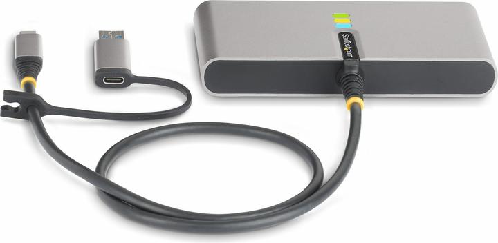 Image du produit StarTech com 5G2A1SGBB-USB-C-HUB, Avec fil, USB 3.2 Gen 1 (3.1 Gen 1) Type-C, 100 W, 10,100,1000,200 (USB-C, 2 Ports)
