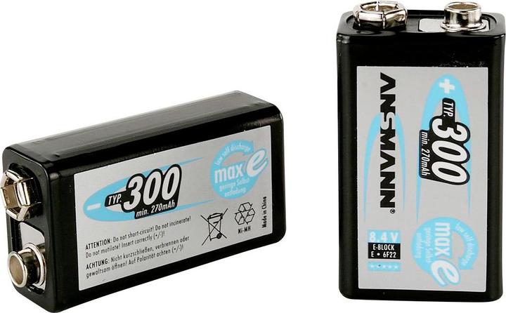 Image du produit Ansmann Bloc E (1 pcs, 9V Block, 270 mAh)