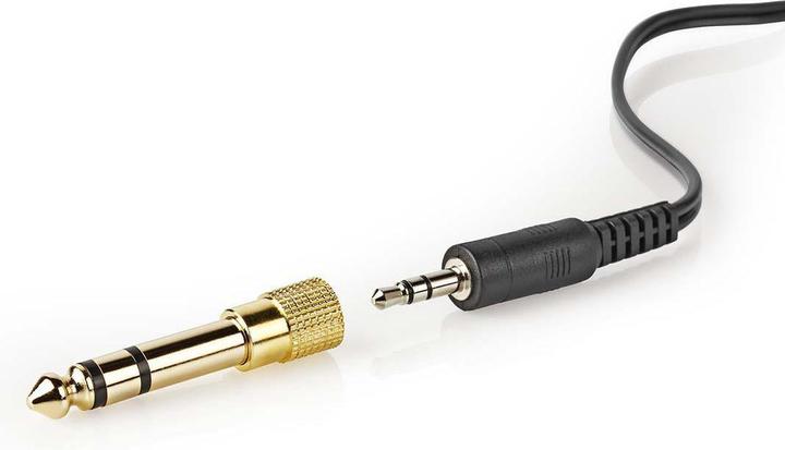 Immagine prodotto Nedis Cuffie Over-Ear con cavo | Lunghezza del cavo: 2,70 m | Controllo del volume | Nero / Argento (Cablato)