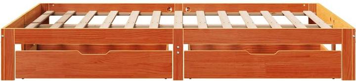Actual product image VidaXL Bed with drawers pine (140 x 190 cm)