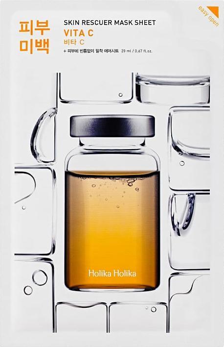 Holika Holika Skin Rescue Mask Sheet - Lightening Canvas Mask With Vitamin C (20 ml)