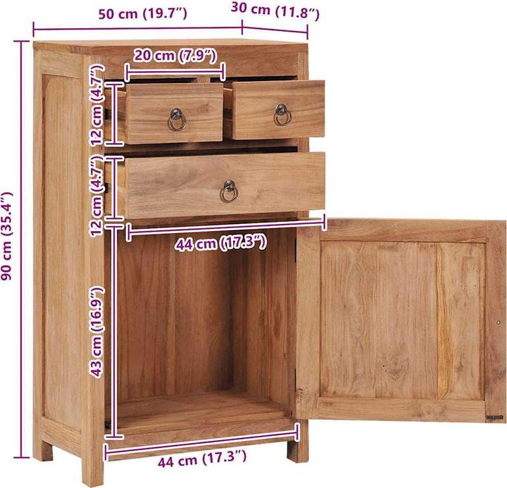 Produktbild VidaXL Halle (50 x 30 x 90 cm)
