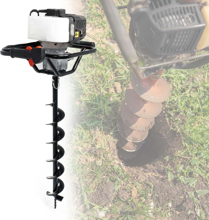 Image du produit Wiltec Tarière thermique Essence Set avec foret de 100 mm, 1,4 kW 1,9 CV Machine à percer Jardinage