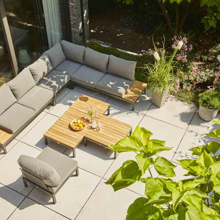 Actual product image Siena Garden Lounge Table Alvida Teak 74x74x30 cm anthracite (73.50 cm)