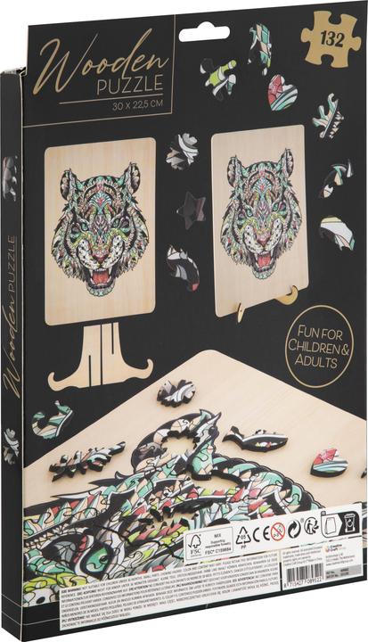 Actual product image Grafix Unique wooden puzzle tiger, 130pcs. (132 pieces)