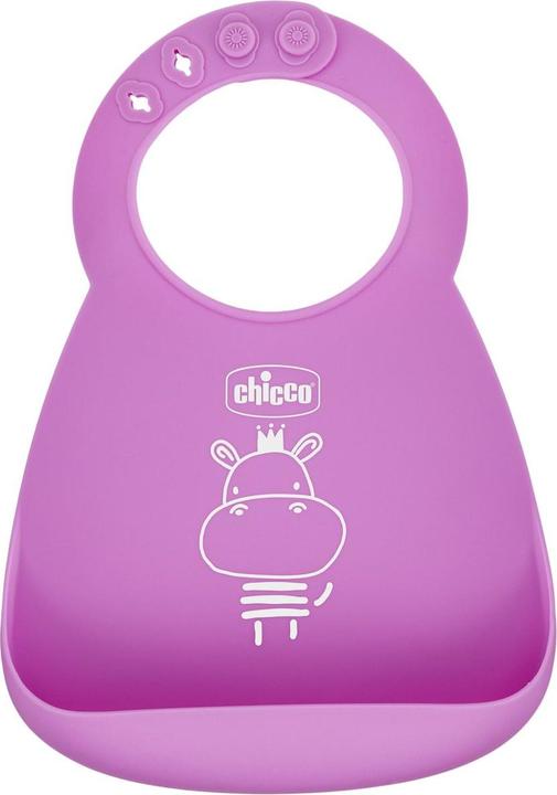 Immagine prodotto Chicco EASY BIB - Bavaglino in silicone - ROSA - 6m+ (6 mesi)