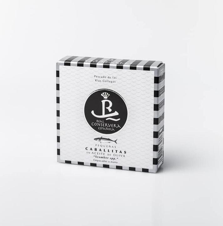 Produktbild Real Conservera Española Kleine Makrelen in Olivenöl (130 g)