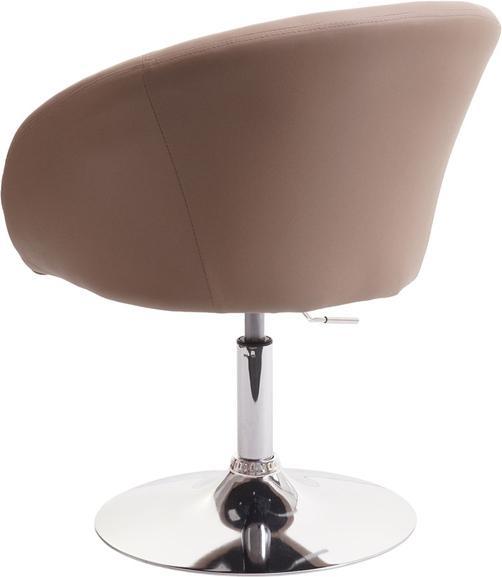 Immagine prodotto Swisshandel24 Sedia da pranzo, sedia girevole, sedia da salotto, regolabile in altezza in similpelle color tortora